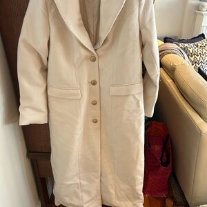 Boston Proper Elegant Beige Trench Coat